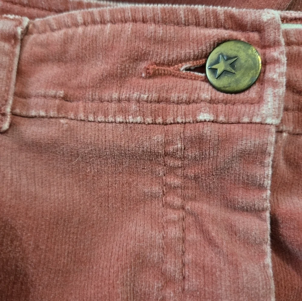 Anthropologie Sitwell Red A-Line Corduroy Skirt